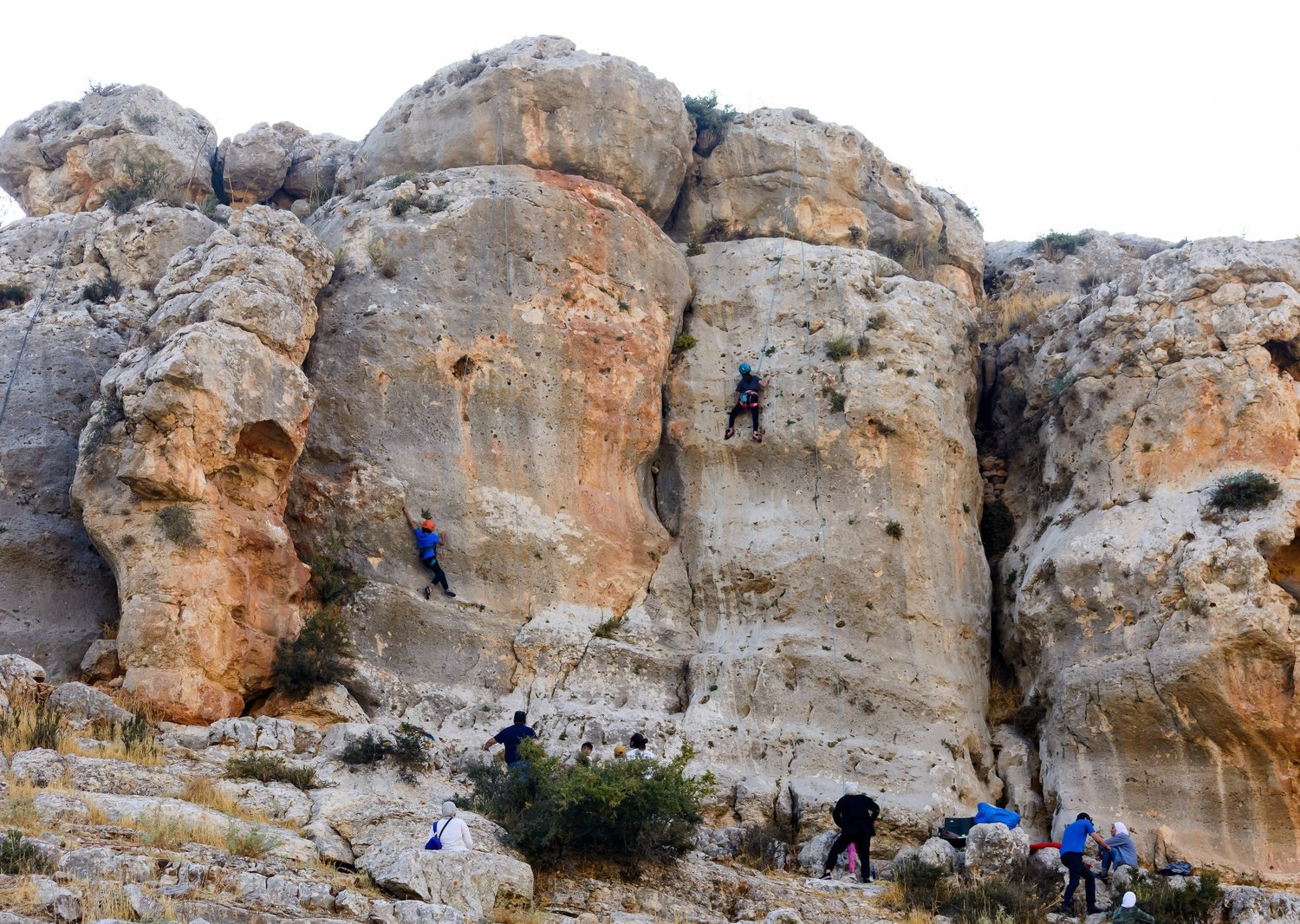 Outdoor climbing in Jordan